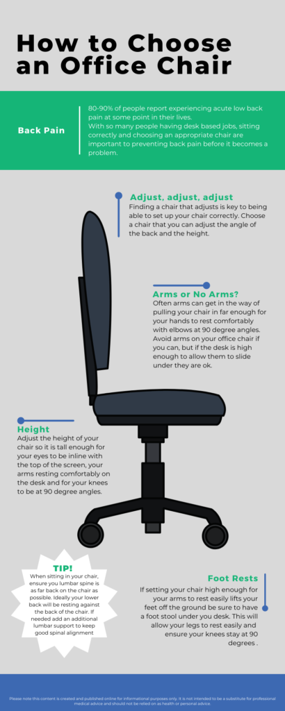 Desk Chair To Avoid Back Pain, What Height Should Your Desk S Chair Be Set At