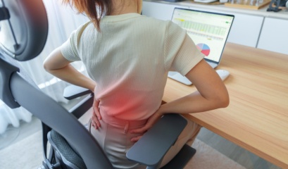 Woman,having,back,body,pain,during,work,long,time,on